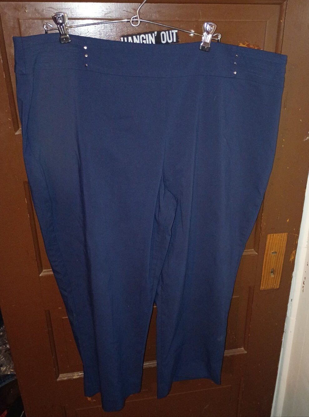 EUC JM Collection Navy Blue Mid Rise Pull On Tummy Control Pants XXL